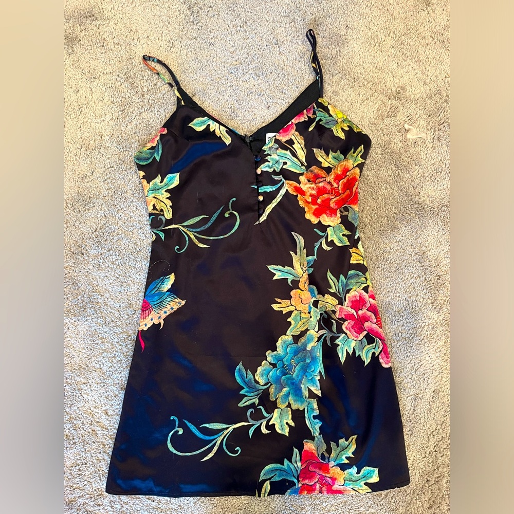 Button cami floral dress
